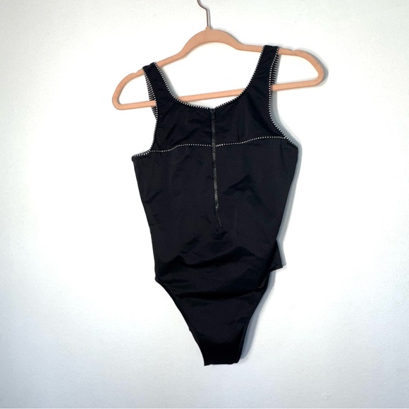 Miraclesuit Zipper Front One Piece Swimsuit Women's Size 12 Black - Picture 3 of 11